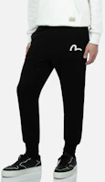 Cheap EVISU 太鼓達摩印花運動長褲 米色 2ESHTM3SP315XXCT