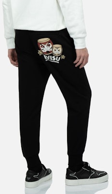 EVISU 太鼓達磨プリントジョガースウェットパンツ ベージュ 2ESHTM3SP315XXCT 1