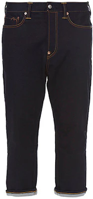 EVISU Jeans Potongan Tirus dengan Logo Seagull di Poket - Biru. 1ESHTM9JE14327 Buy EVISU Jeans Potongan Tirus dengan Logo Seagull di Poket - Biru. 1ESHTM9JE14327