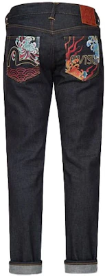 EVISU 蓝色龙纹后袋海鸥标徽修身牛仔裤 2EAHTM1JE10910CT Buy EVISU 蓝色龙纹后袋海鸥标徽修身牛仔裤 2EAHTM1JE10910CT