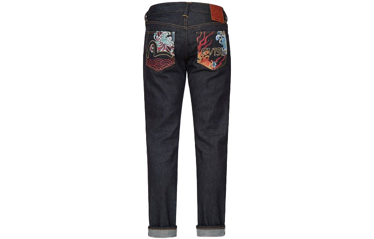 EVISU  Tapered Fit Dragon Pocket Denim Jeans - Seagull Logo, Blue. 2EAHTM1JE10910CT 圖 2