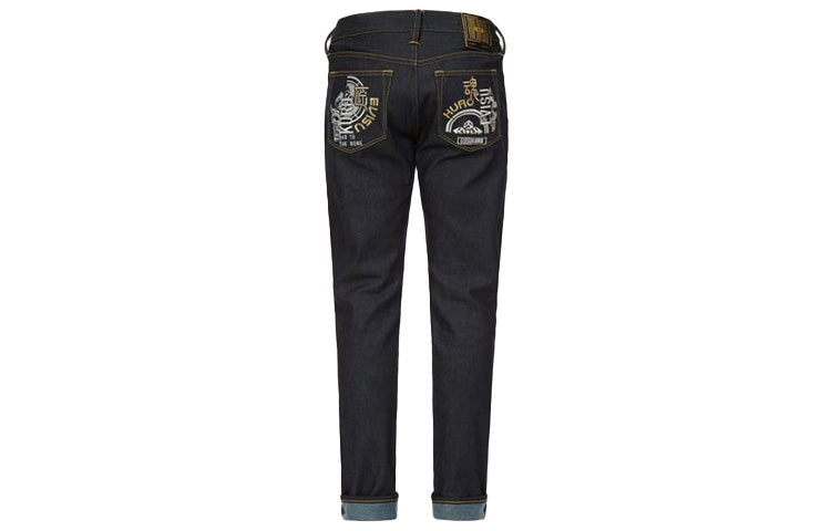 EVISU  Tapered Jeans Hannya Floral Embroidery Denim Blue. 2EAGNM1JE13417CS 圖 3