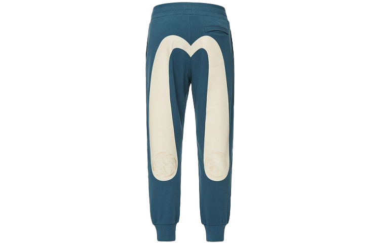 EVISU  Tapered Jogger Pants Mid-Waist Knit Deep Blue. 2ESHTM2SP303XXCT