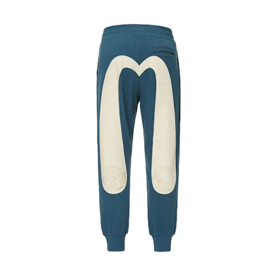 EVISU Tapered Jogger Pants Mid-Waist Knit Deep Blue. 2ESHTM2SP303XXCT