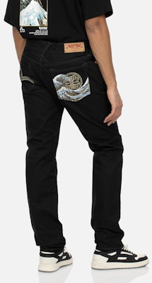 EVISU 海浪圖案與海鷗刺繡寬鬆版型長褲 2ESHTM4PT7042TPCT Details for EVISU 海浪圖案與海鷗刺繡寬鬆版型長褲 2ESHTM4PT7042TPCT