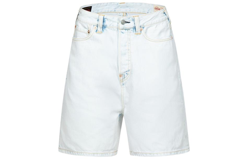 EVISU  White Denim Shorts with Seagull Embroidery. 2ESHTM3DS131OSCT
