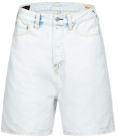 EVISU White Denim Shorts with Seagull Embroidery. 2ESHTM3DS131OSCT EVISU White Denim Shorts with Seagull Embroidery. 2ESHTM3DS131OSCT