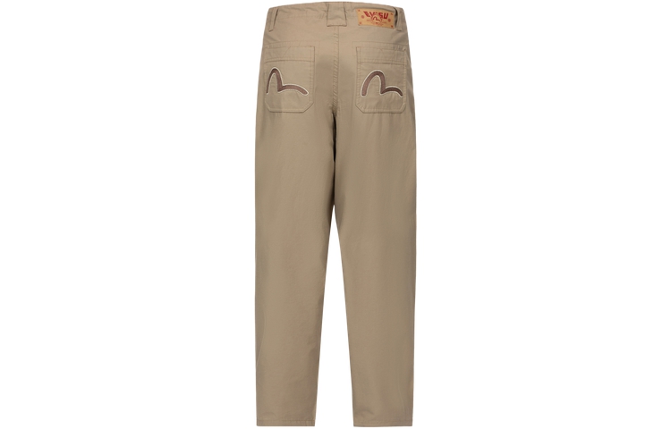 EVISU  Wide-Leg Casual Pants with Seagull Embroidery 2ESHTM4PT7041BGCT