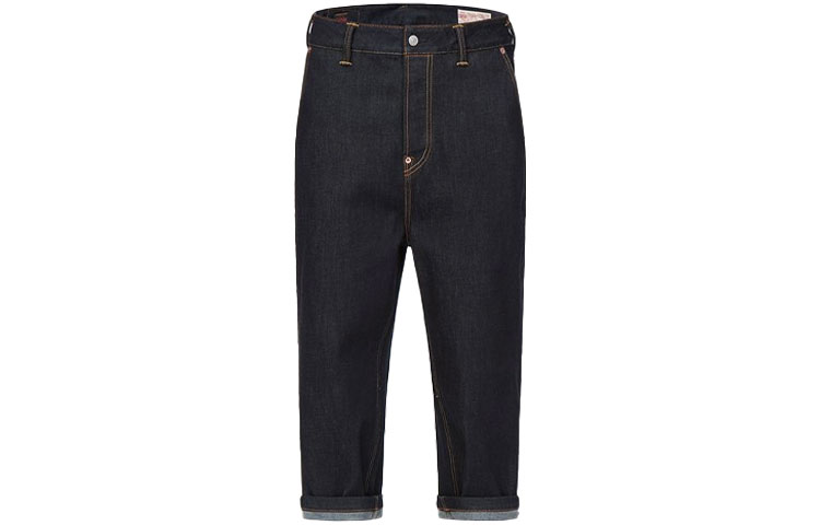 EVISU  Wide-Leg Denim Jeans with Logo and Dragon Jacquard in Blue. 2EAHTM1JE101WLCS 圖 3