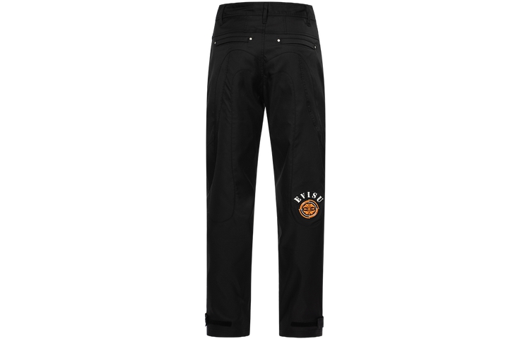 EVISU  Wide-Leg Patchwork Jeans with Big M and Floral Embroidery. 2EAHTM3PJ8035LFPL