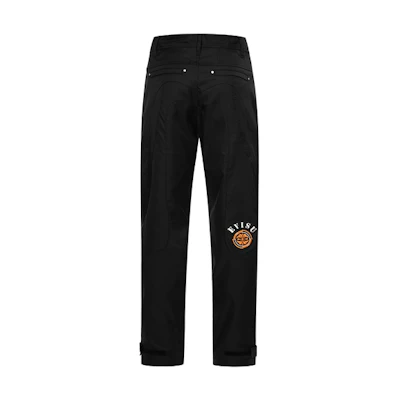 EVISU Wide-Leg Patchwork Jeans with Big M and Floral Embroidery. 2EAHTM3PJ8035LFPL