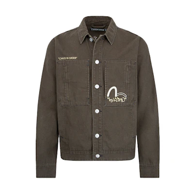 EVISU Workwear Pocket Denim Jacket - Dark Charcoal 2EAGNM2DJ774XXCT