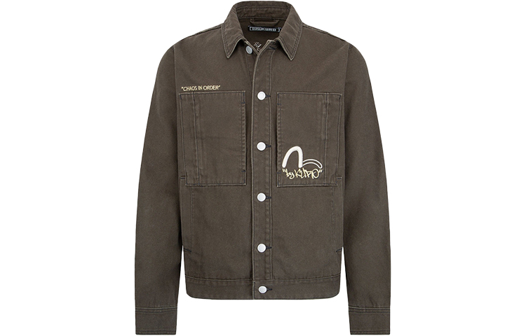 EVISU  Workwear Pocket Denim Jacket - Dark Charcoal 2EAGNM2DJ774XXCT 圖 2