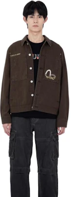 EVISU 工裝口袋牛仔外套 - 深炭灰 2EAGNM2DJ774XXCT Shop EVISU 工裝口袋牛仔外套 - 深炭灰 2EAGNM2DJ774XXCT