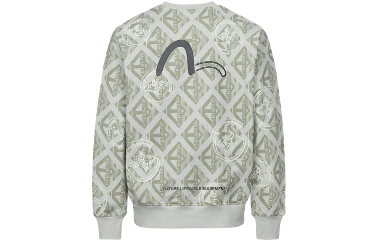 EVISU All-Over Floral Logo Oversized Sweatshirt . 2ESGNM4SW5133LFCT