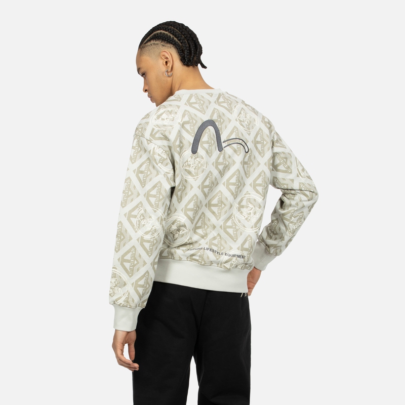 EVISU All-Over Floral Logo Oversized Sweatshirt . 2ESGNM4SW5133LFCT 圖 4