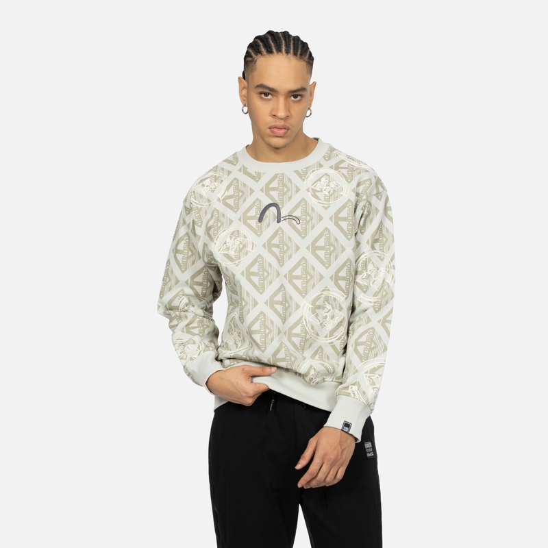 EVISU All-Over Floral Logo Oversized Sweatshirt . 2ESGNM4SW5133LFCT 圖 5