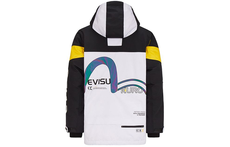 EVISU AW20  Seagull Logo Colorblock Mid-Length Winter Cotton Jacket 2EAGNM0NC773ML 圖 3