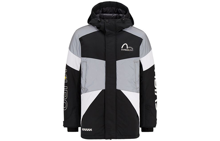 EVISU AW20  Seagull Logo Colorblock Mid-Length Winter Cotton Jacket 2EAGNM0NC773ML 圖 4