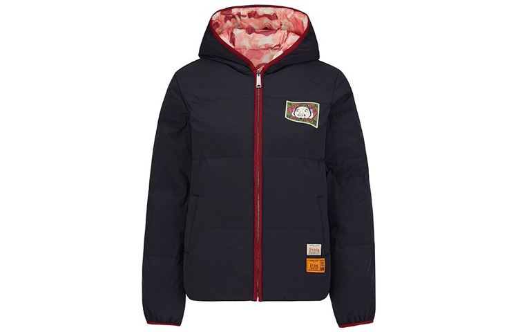 EVISU AW20 Reversible Camo Buddha Hooded Down Jacket Unisex Black/Multi-Color. 2EAHTW0NJ737XX 圖 4