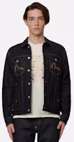 Shop EVISU AW22 Fisherman Denim Jacket in Blue. 2EAHTM2DJ701XXCT
