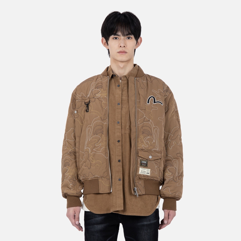 EVISU AW22  Full Camo Quilted Jacket with Side Lines. 2EAHTM2JK739XXPQ 圖 5