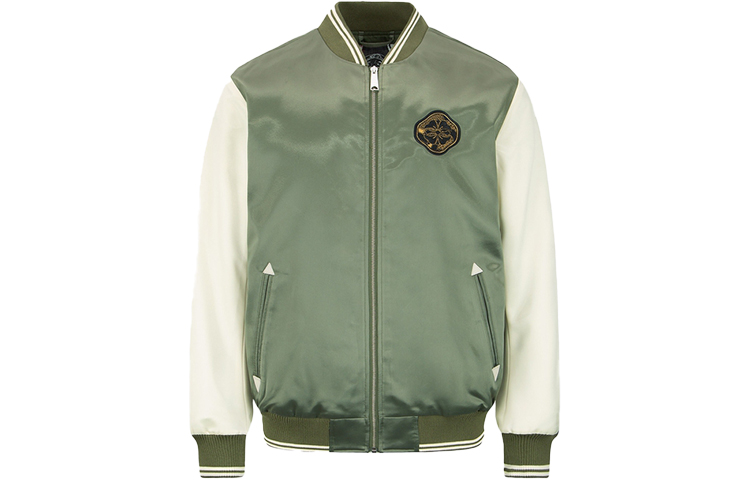 Order 에비수 AW22 코이 자수 퀼팅 봄버 재킷 - 다크 아미 그린. 2EAHTM2JK765XXPQ