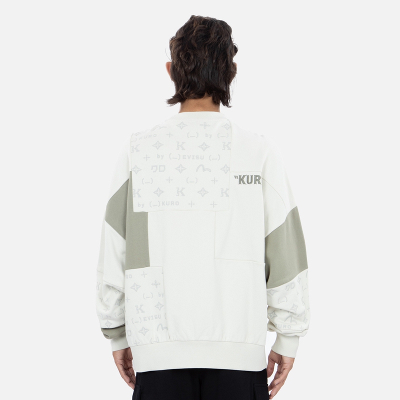 Purchase EVISU AW22 全版印花撞色套头卫衣 2EAGNM2SW455LFFL