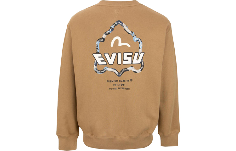 Sizing EVISU AW22 Buddha Head Printed Pullover Crewneck Sweatshirt 2EAHTM2SW318RXCT