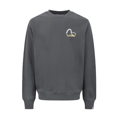 EVISU AW22 Graffiti Logo & Floral Print Long Sleeve Sweatshirt Men. 2EAGNM2SW436RXCT