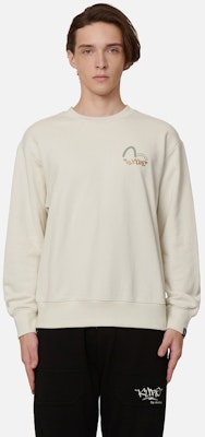 EVISU 男款 AW22 塗鴉標志與花卉印花長袖衛衣。 2EAGNM2SW436RXCT Shop EVISU 男款 AW22 塗鴉標志與花卉印花長袖衛衣。 2EAGNM2SW436RXCT