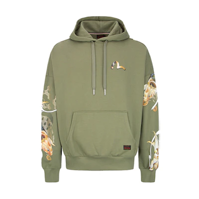 EVISU AW22 Hoodie with Banyu Koi Print 2EAHTM2SW330LFCT
