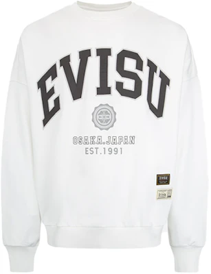 EVISU AW22 复古标志印花宽松款男女同款卫衣 2EAHTM2SW340OSCT Shop EVISU AW22 复古标志印花宽松款男女同款卫衣 2EAHTM2SW340OSCT