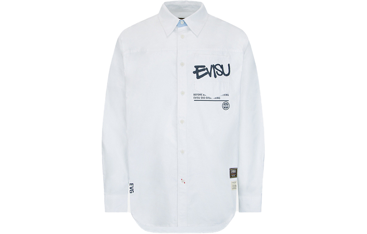 Order EVISU AW22 Baju Lengan Panjang Reversible Logo M Besar Putih 2EAHTM2SL156RXCT