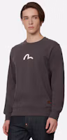 Shop EVISU AW22 Seagull Printed Unisex Sweatshirt in Solid Color. 0ELBSM0SW331XXCT
