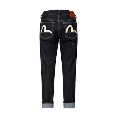 EVISU AW22 Slim Fit Pocket Print Jeans Men Denim Blue 2EAHTM2JE10617CT