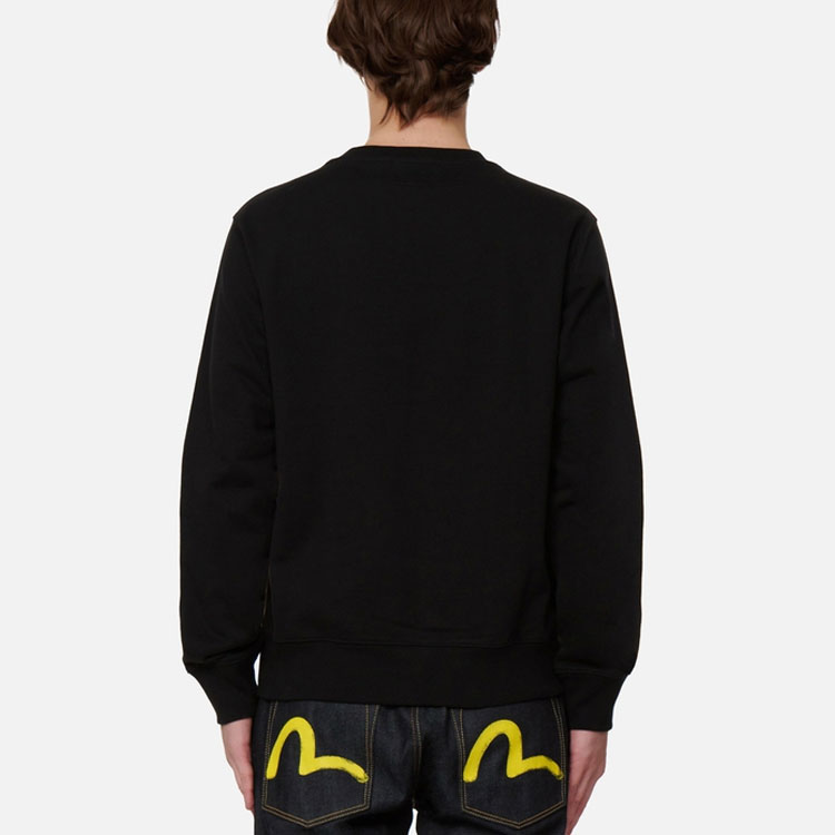 Purchase EVISU AW22 小海鷗印花黑色套頭衛衣 男女通用 0ELBSM0SW322XXCT