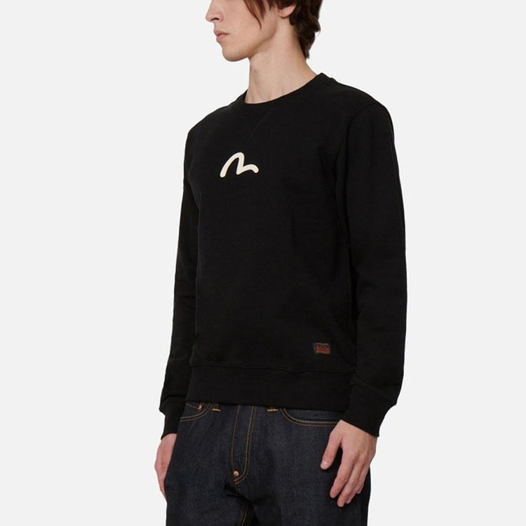 Details for EVISU AW22 小海鷗印花黑色套頭衛衣 男女通用 0ELBSM0SW322XXCT