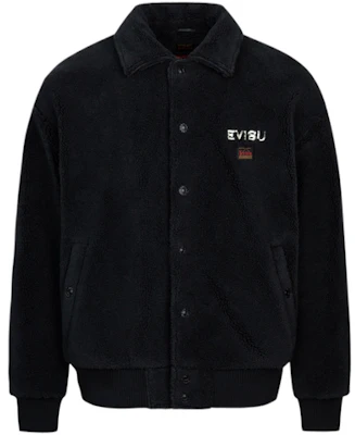 EVISU AW23 Chaqueta Negra Oversized con Parche Grande M Patchwork 2EAHTM3JK7013LFSH Lookbook EVISU AW23 Chaqueta Negra Oversized con Parche Grande M Patchwork 2EAHTM3JK7013LFSH