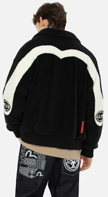 EVISU AW23 Chaqueta Negra Oversized con Parche Grande M Patchwork 2EAHTM3JK7013LFSH Purchase EVISU AW23 Chaqueta Negra Oversized con Parche Grande M Patchwork 2EAHTM3JK7013LFSH