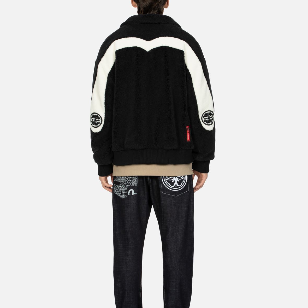 Details for EVISU AW23 Chaqueta Negra Oversized con Parche Grande M Patchwork 2EAHTM3JK7013LFSH