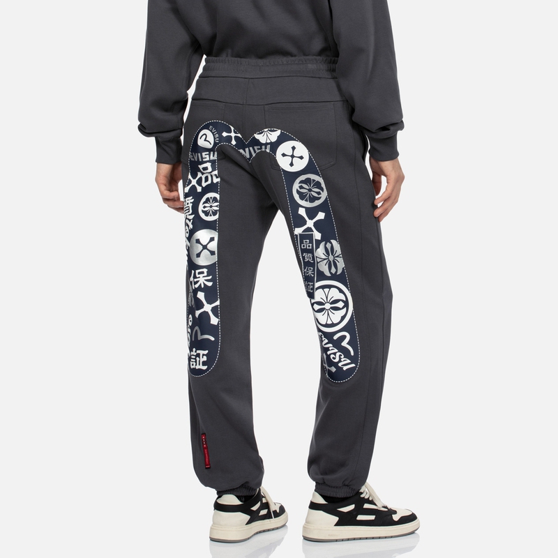 Cheap EVISU 秋冬23 大M印花全版設計休閒運動褲 2EAHTM3SP7072STCN