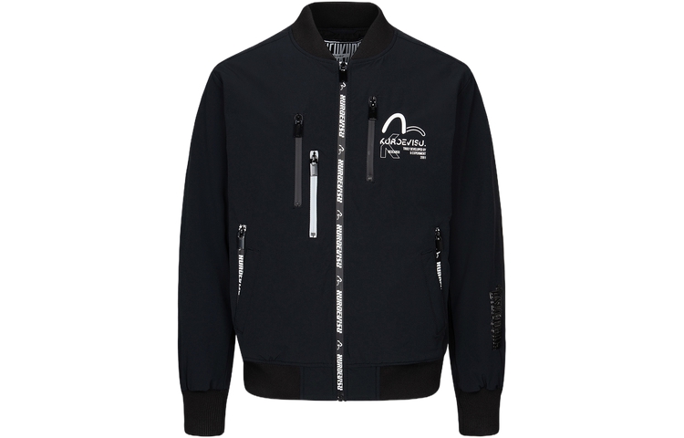 Order 에비수 AW23 블랙 플로럴 프린트 멀티 지퍼 레귤러 핏 봄버 재킷 2EAGNM3JK5009XXNQ