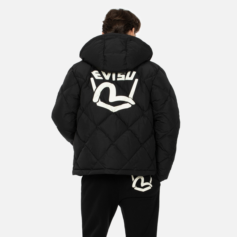 EVISU AW23  Black Hoodie Jacket with Logo & Seagull Print. 2EAEPM3NJ1183XXPL 圖 4