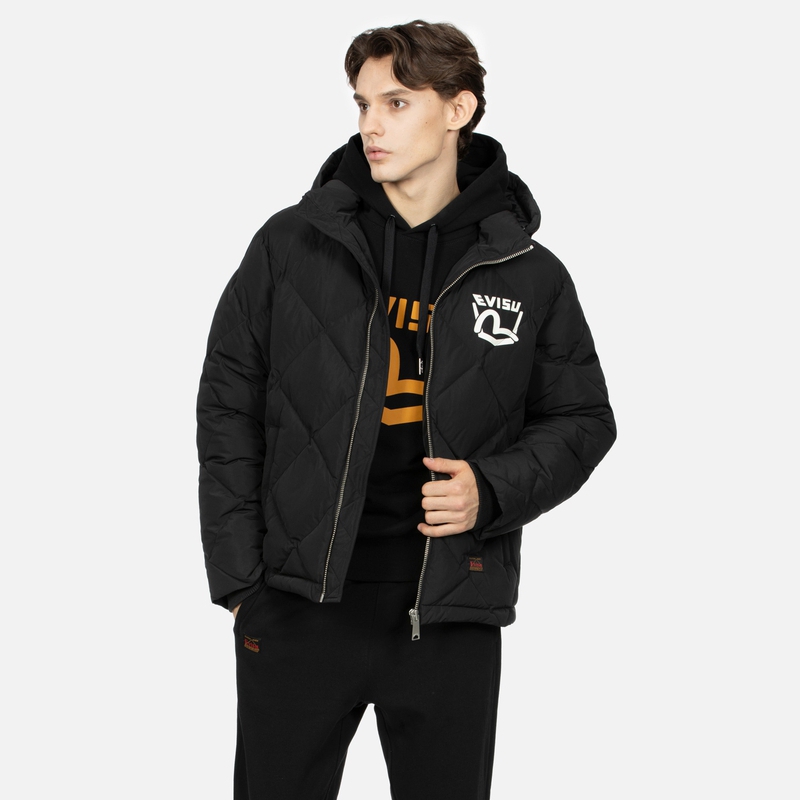 EVISU AW23  Black Hoodie Jacket with Logo & Seagull Print. 2EAEPM3NJ1183XXPL 圖 5