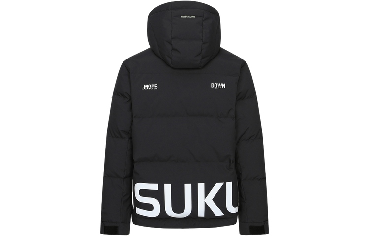 EVISU AW23  Black Logo Printed Down Jacket with Hood 2EAGNM3NJ1967XXPL 圖 3