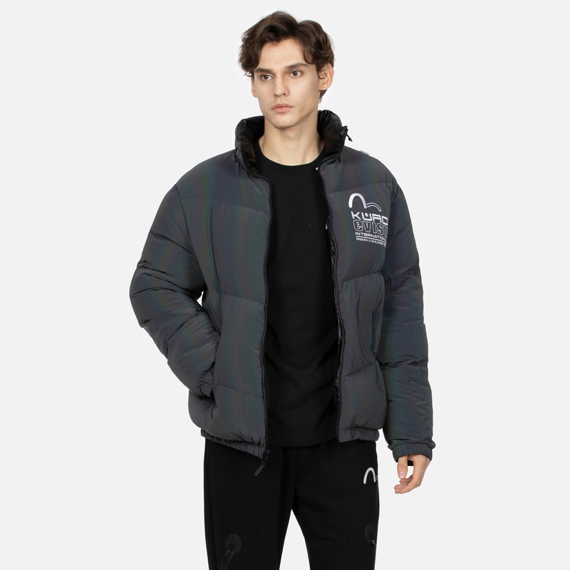 EVISU AW23  Black Reversible Down Jacket with Logo Design 2EAGNM3NJ5259XXPX 圖 9