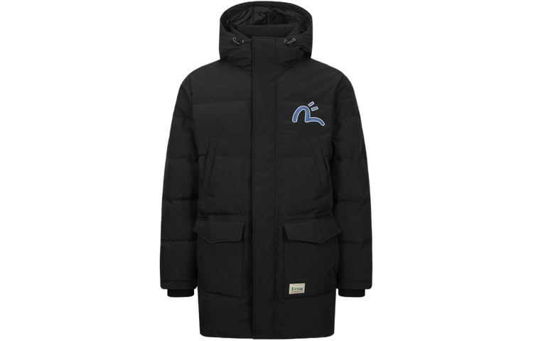 EVISU AW23  Black Seagull Embroidered Down Jacket with Hood. 2EAHTM3NC1037XXPL 圖 3