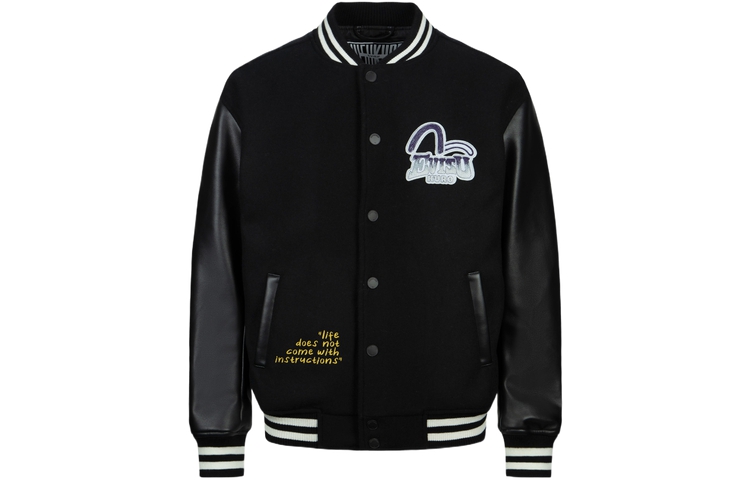 EVISU AW23  Black Seagull Embroidery Baseball Jacket 2EAGNM3JK5209OSWQ 圖 3