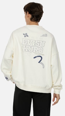 EVISU AW23 寬鬆版Logo海鷗印花圓領長袖上衣 2EAGNM3SW5227OSFL Shop EVISU AW23 寬鬆版Logo海鷗印花圓領長袖上衣 2EAGNM3SW5227OSFL